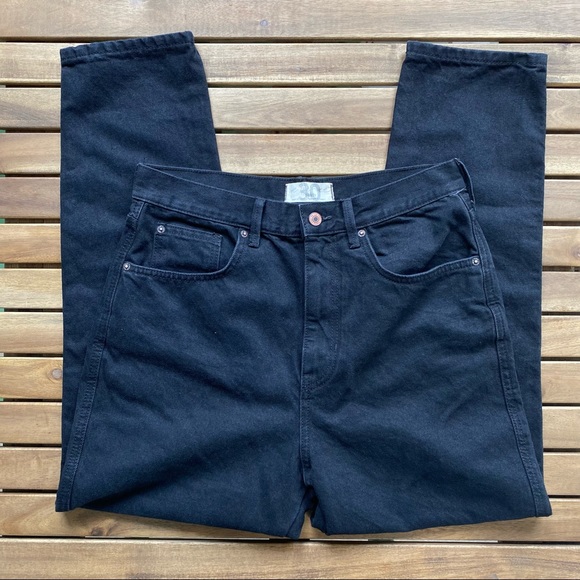 NWOT Free People Stove Pipe High Rise Jeans In Black Out Size 30 - Picture 4 of 10